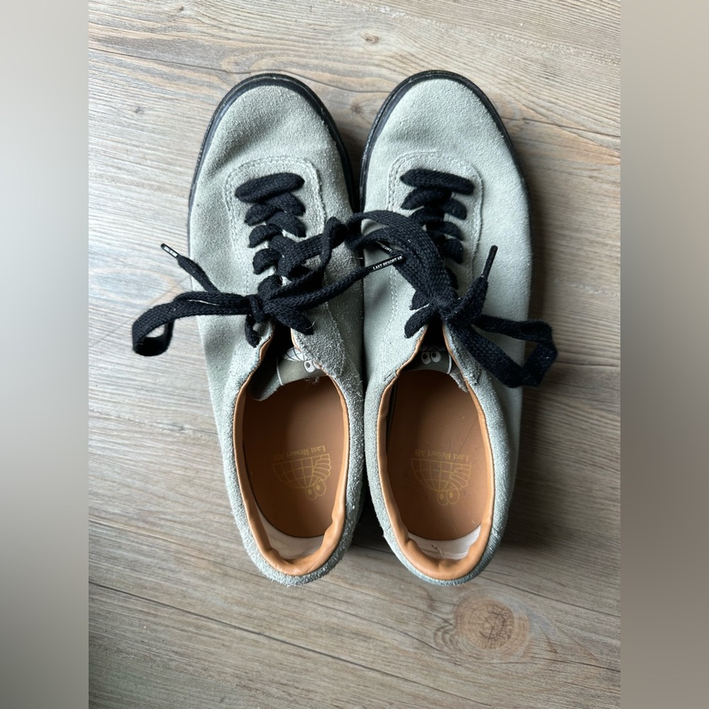 Last Resort AB Men's Green Gray Suede Sneakers